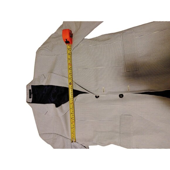 Mens navy blue LINEA UOMO blazer 2 pieces sport suit coat wool two 34W 30L - Picture 10 of 16